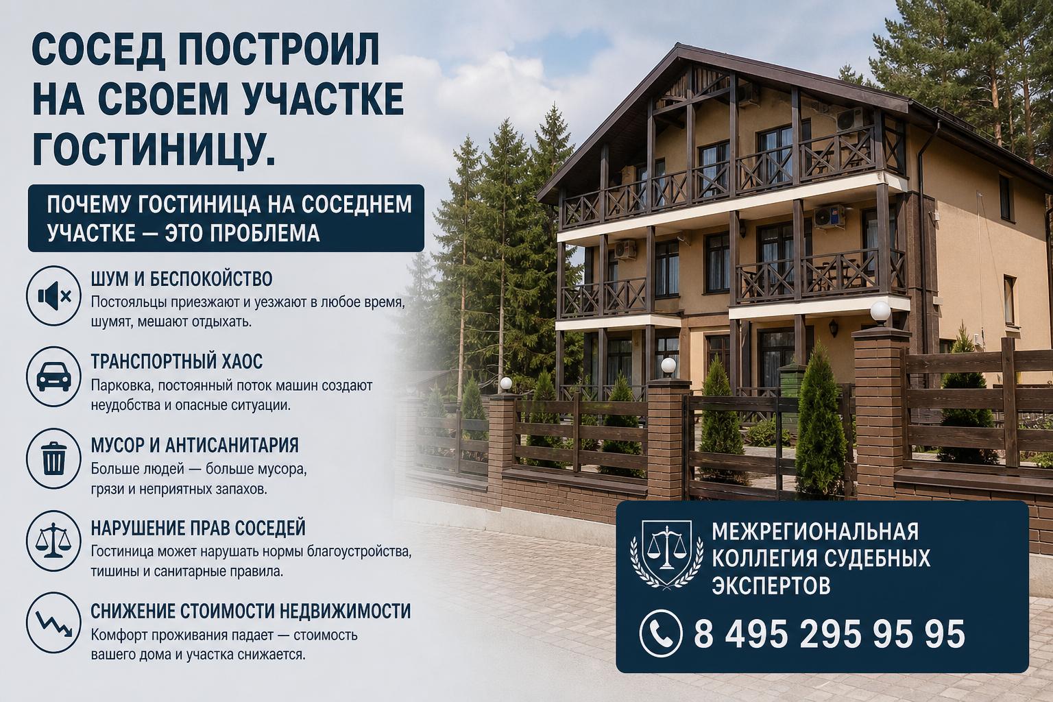 Почему гостиница на соседнем участке — это проблема Почему гостиница на соседнем участке — это проблема