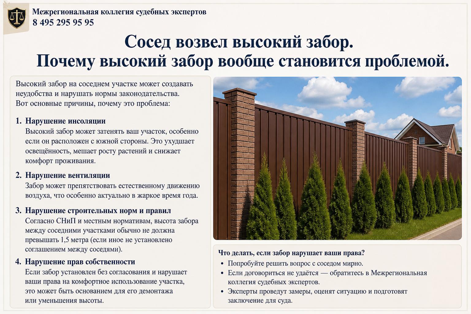 Почему высокий забор вообще становится проблемой Почему высокий забор вообще становится проблемой