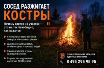 Сосед разжигает костры