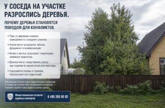 Разросшиеся деревья на соседском участке