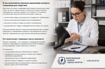 Заключение эксперта-товароведа: следствию