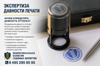 Экспертиза давности печати