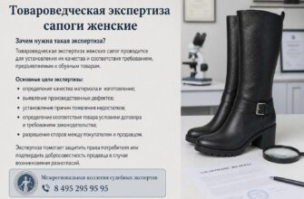 Товароведческая экспертиза женских сапог